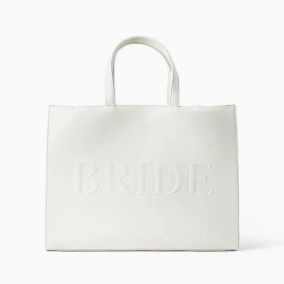 NWT Bride white bridal vacation honeymoon tote bag - Picture 4 of 12
